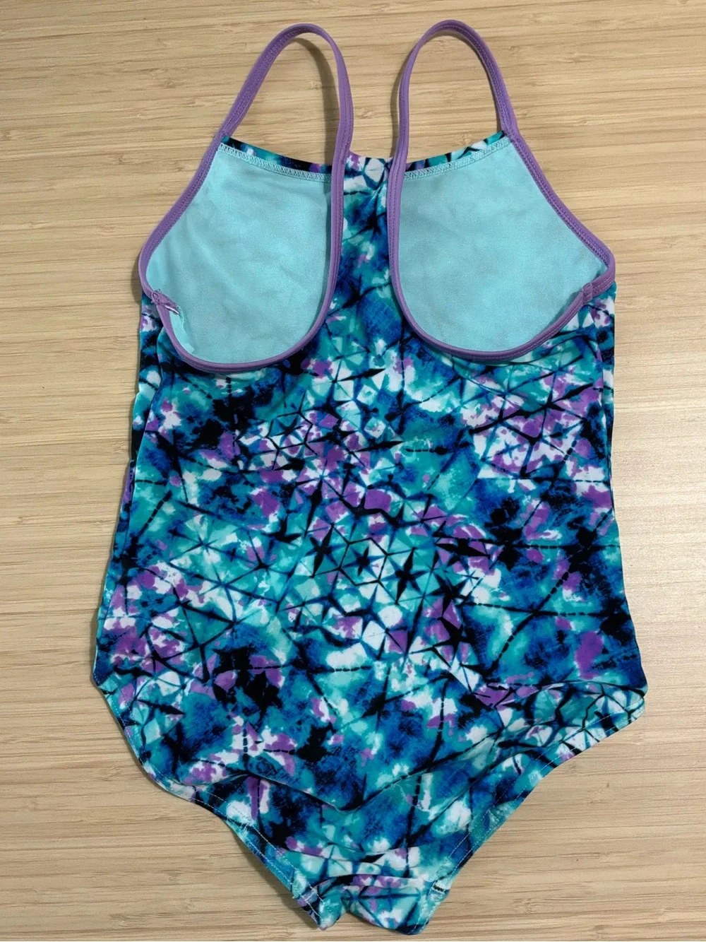 Speedo Girls Tie-dye One-Piece Swimsuit Medium